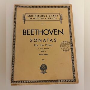 Beethoven Sonatas for the Piano, Book 1" from Schirmer's Library of Music